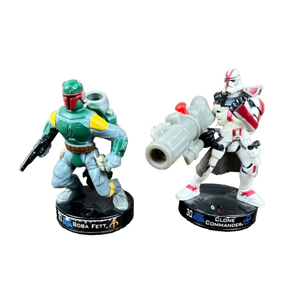 Star Wars Boba Fett and Clone Trooper Attacktix Hasbro Figures